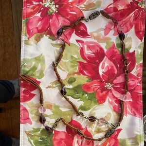 J Jill Brown and Purple Beaded Necklace or Belt